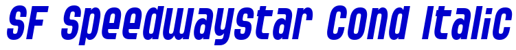 SF Speedwaystar Cond Italic font